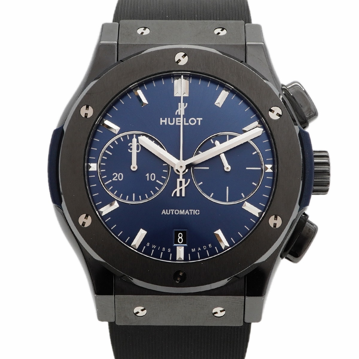 【6wdc0209】ウブロ クラシックフュージョン 521.CM.7170.LR ネイビー文字盤【中古】腕時計 メンズ