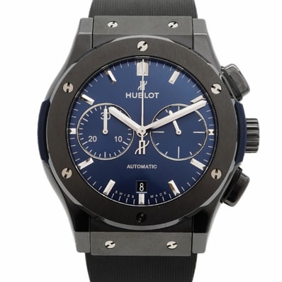 【6wdc0209】ウブロ クラシックフュージョン 521.CM.7170.LR ネイビー文字盤【中古】腕時計 メンズ