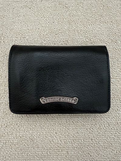 Chrome Hearts Joey by Fold Wallet / Heavy Leather "Black"
