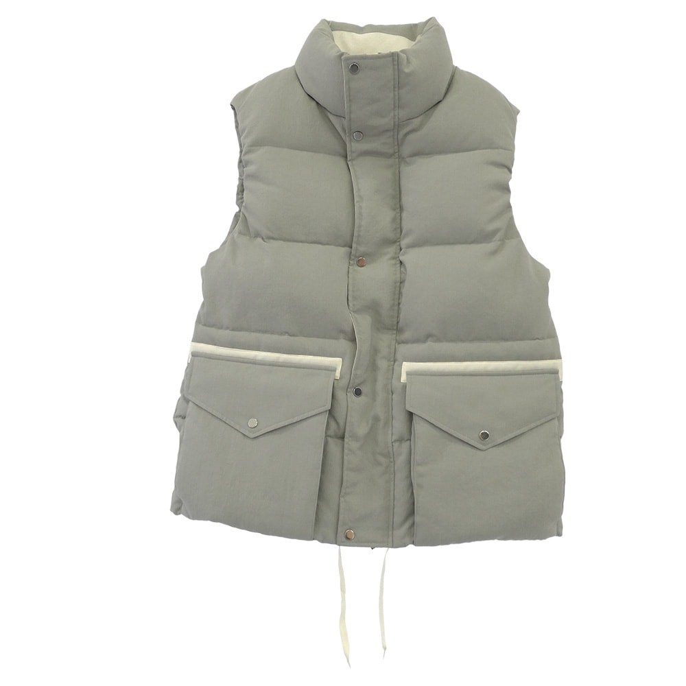 SOPHNET. ソフネット ベスト SPNT-252019 HOLLOW TUSSAH DOWN VEST ホロウ タッサー ダウン ベスト セージグリーン系 2【極上美品】【中古】