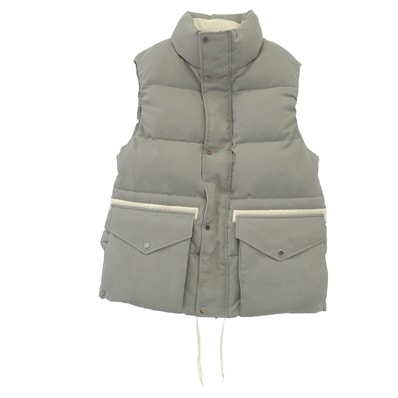 SOPHNET. ソフネット ベスト SPNT-252019 HOLLOW TUSSAH DOWN VEST ホロウ タッサー ダウン ベスト セージグリーン系 2【極上美品】【中古】