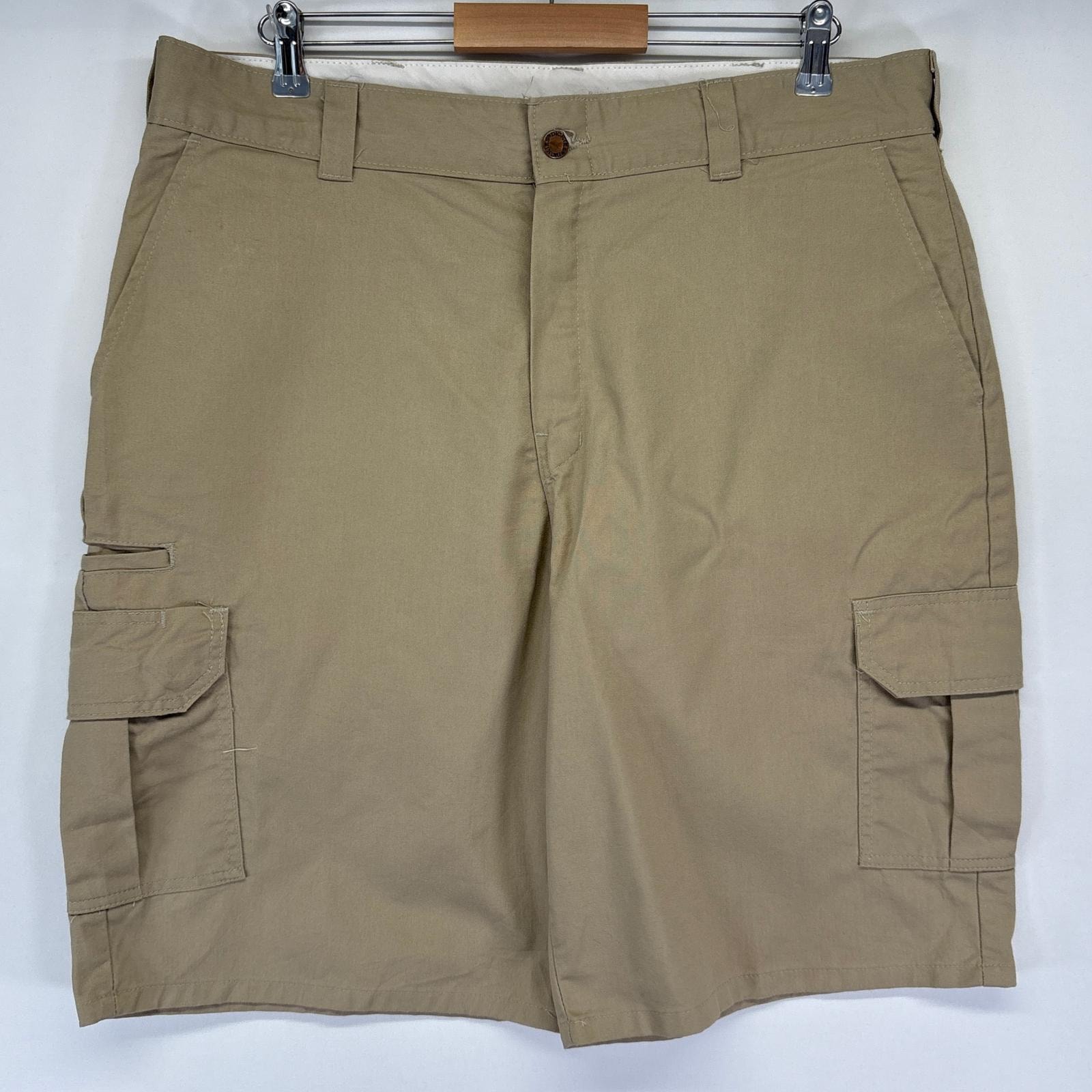 古着 ディッキーズ Dickies ショートパンツ ハーフ 半ズボン 短パン ワーク カーゴ 大きいサイズ チノパン  ベージュ系 メンズ