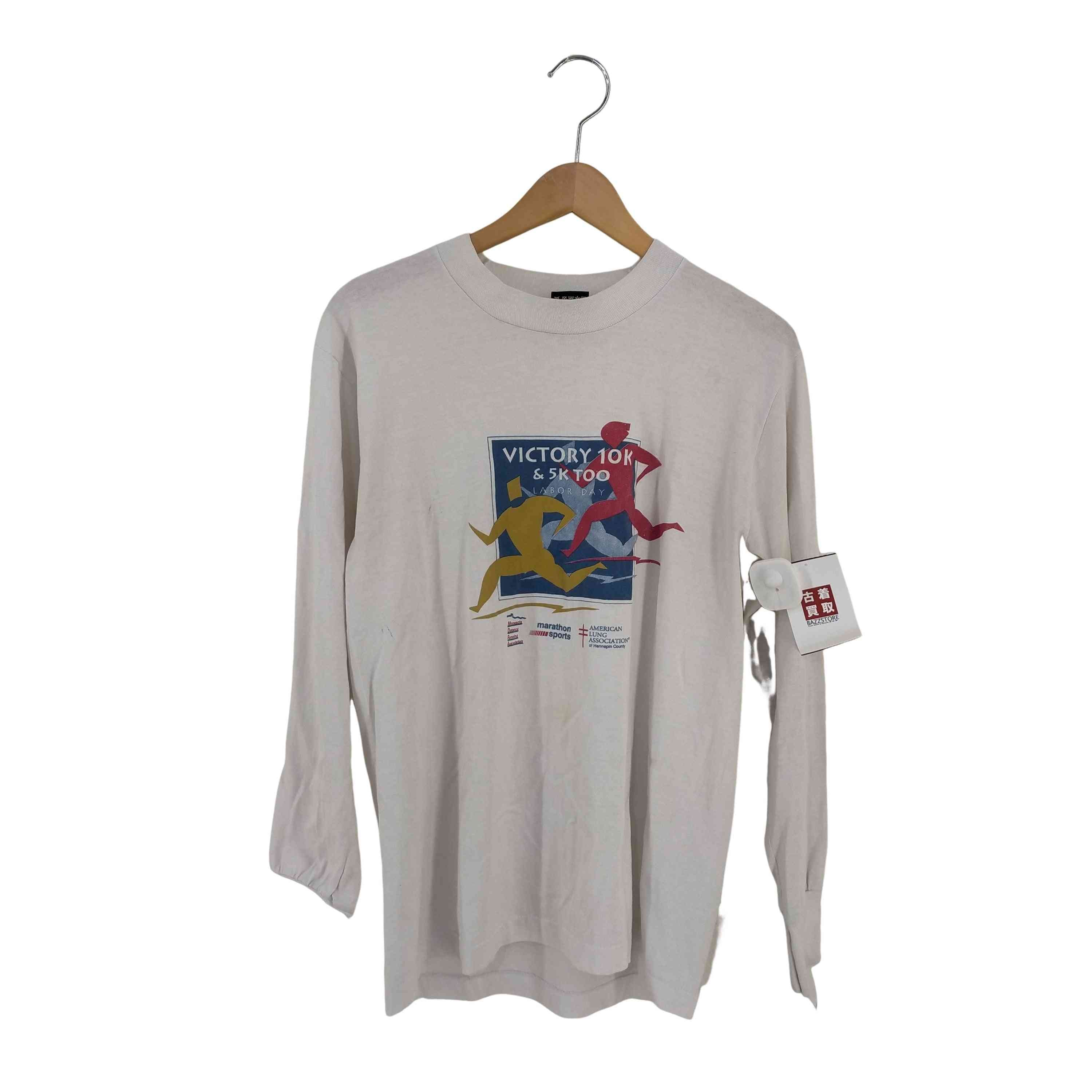 USA製 マラソンプリント シングルステッチ L/S TEE【1132642391723】