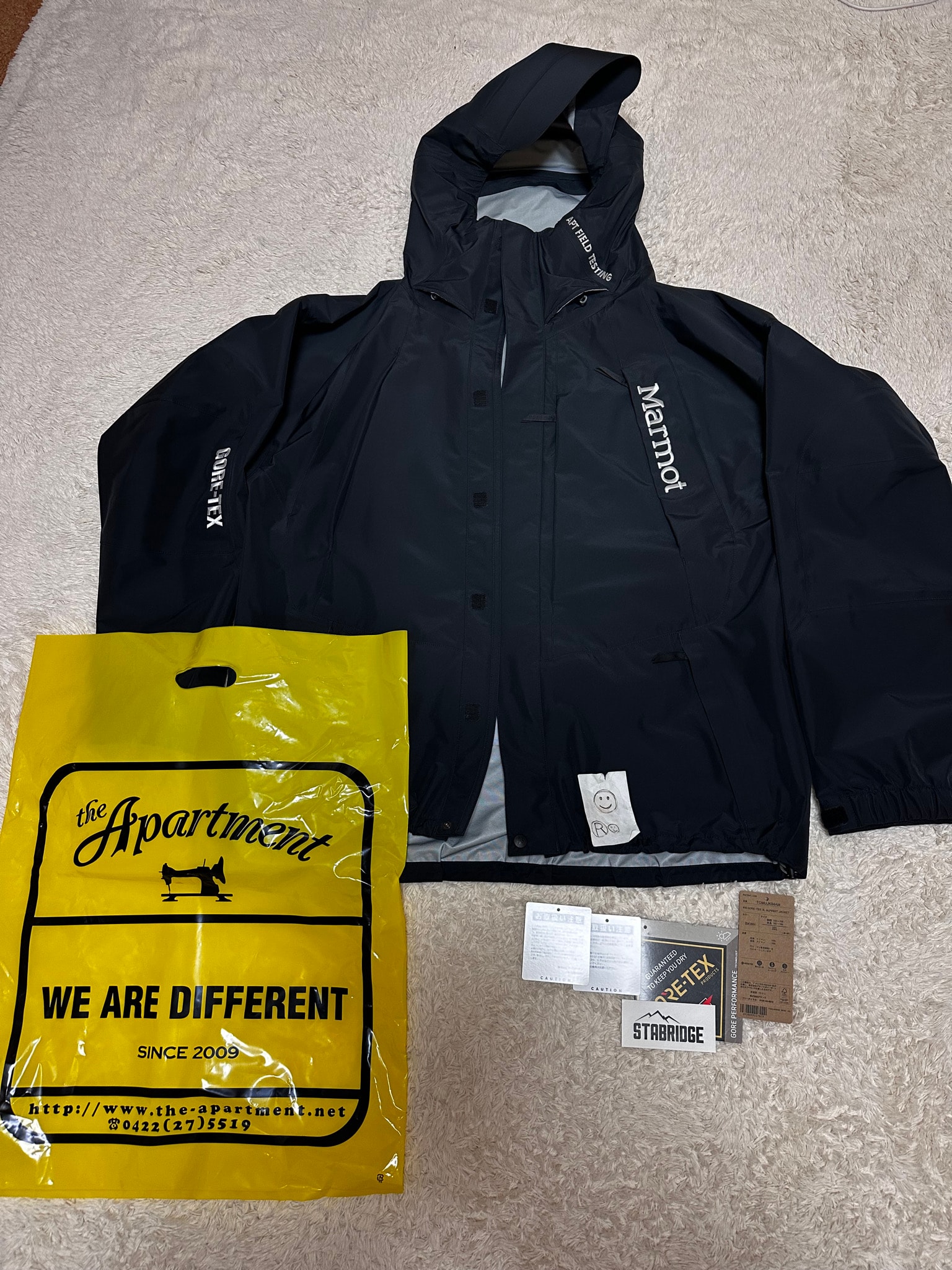 STABRIDGE x Marmot Gore-Tex 3L Alpinist Jacket "Black/White"
