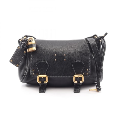 クロエ Chloe ミニパディントン ショルダーバッグ バッグ レザー レディース ブラック系 【中古】