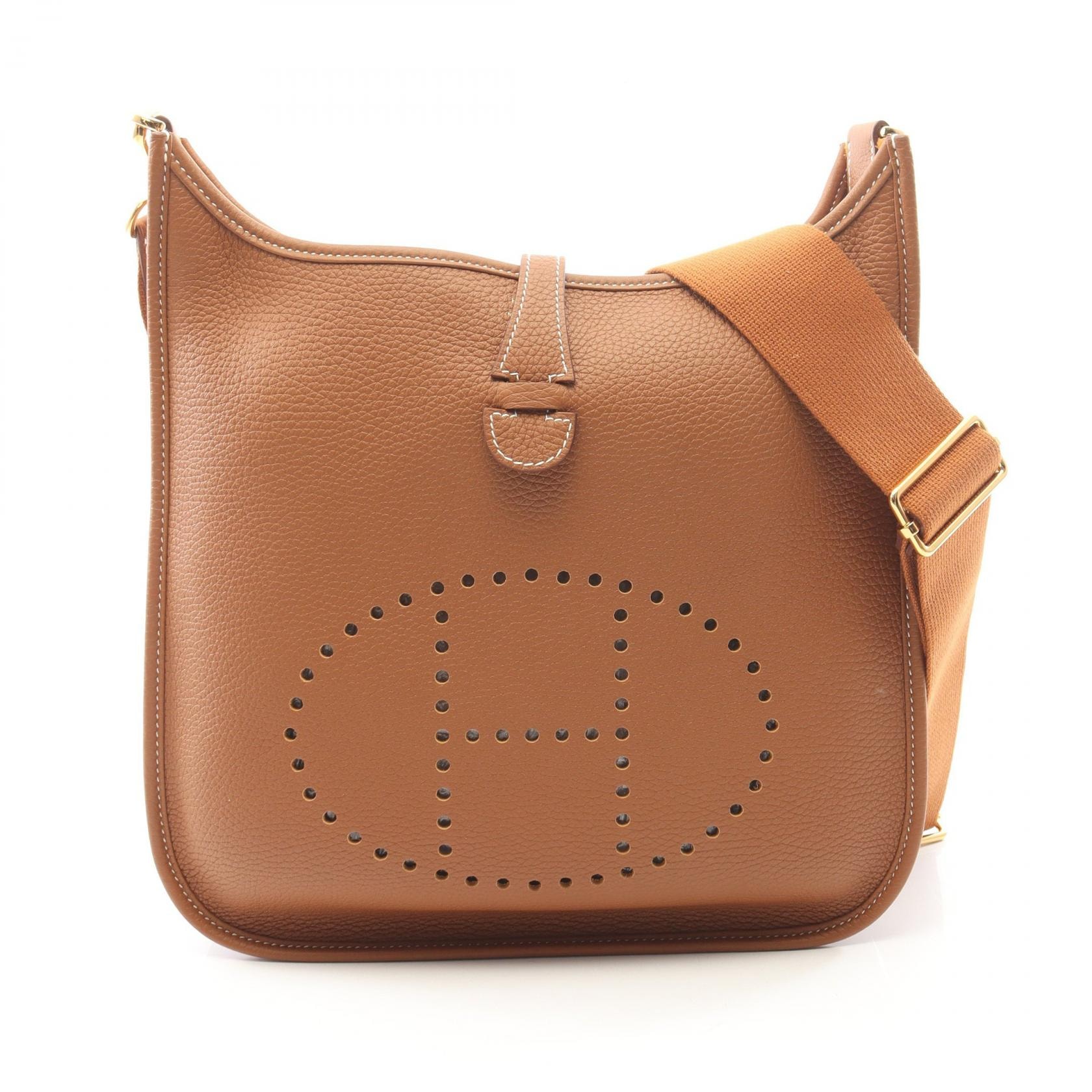 エルメス HERMES エヴリン 3 トロワ PM ショルダーバッグ バッグ レザー トリヨンクレマンス トリヨンクレマンス ゴールド B刻印(2023年製造) レディース ブラウン系 【中古】