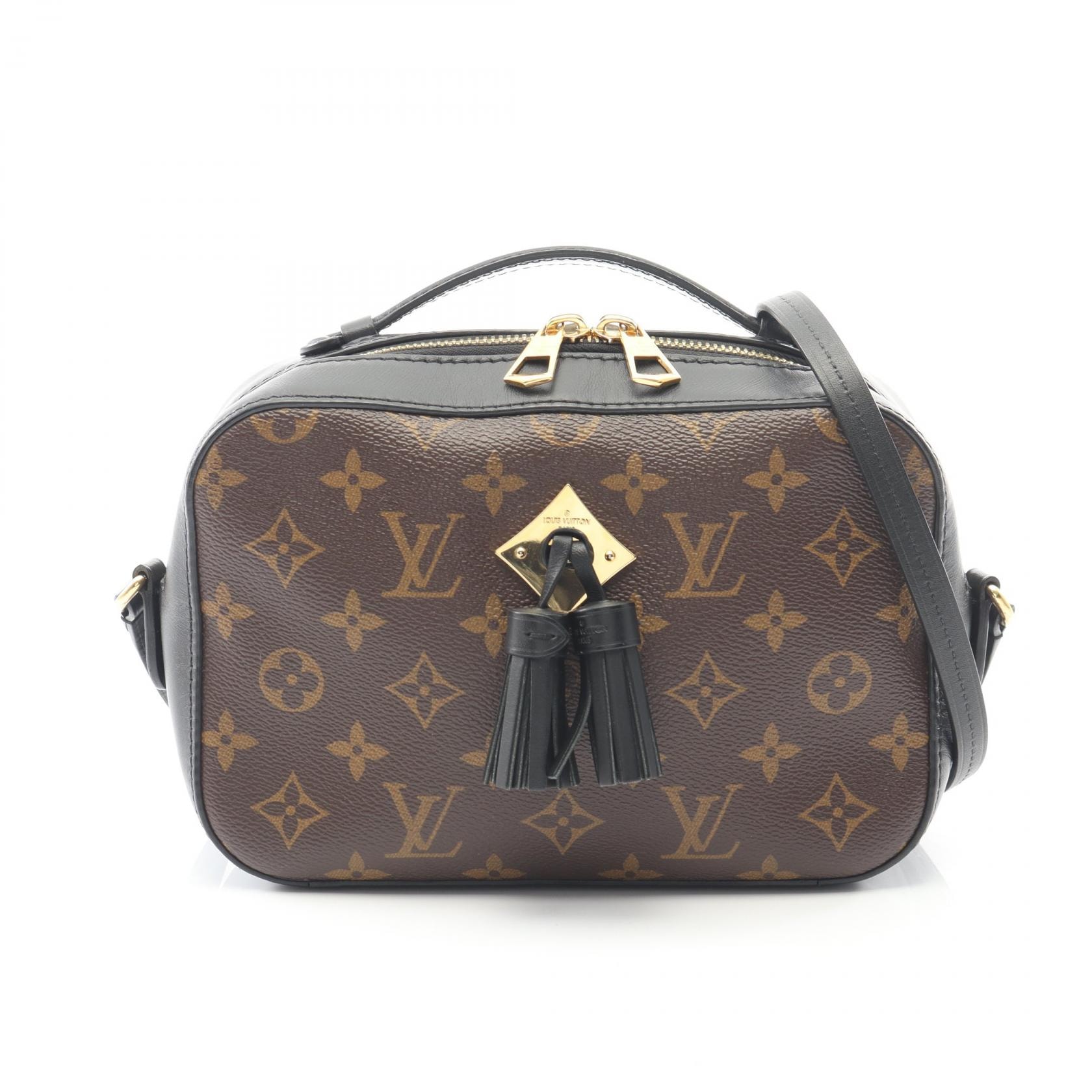 ルイ・ヴィトン LOUIS VUITTON サントンジュ モノグラム ノワール ショルダーバッグ バッグ PVCコーティングキャンバス レザー モノグラム ノワール レディース ブラウン系 / ブラック系 M43555 【中古】