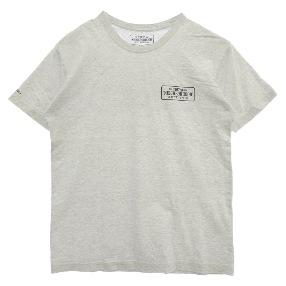 NEIGHBORHOOD ネイバーフッド ワンポイント バックロゴ 半袖 Tシャツ カットソー グレー系 M【中古】