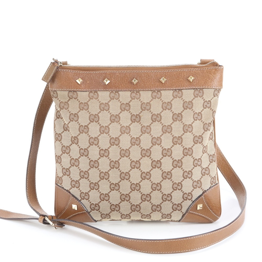 ■極美品 グッチ GGキャンバススタッズ 120893 ショルダーバッグ