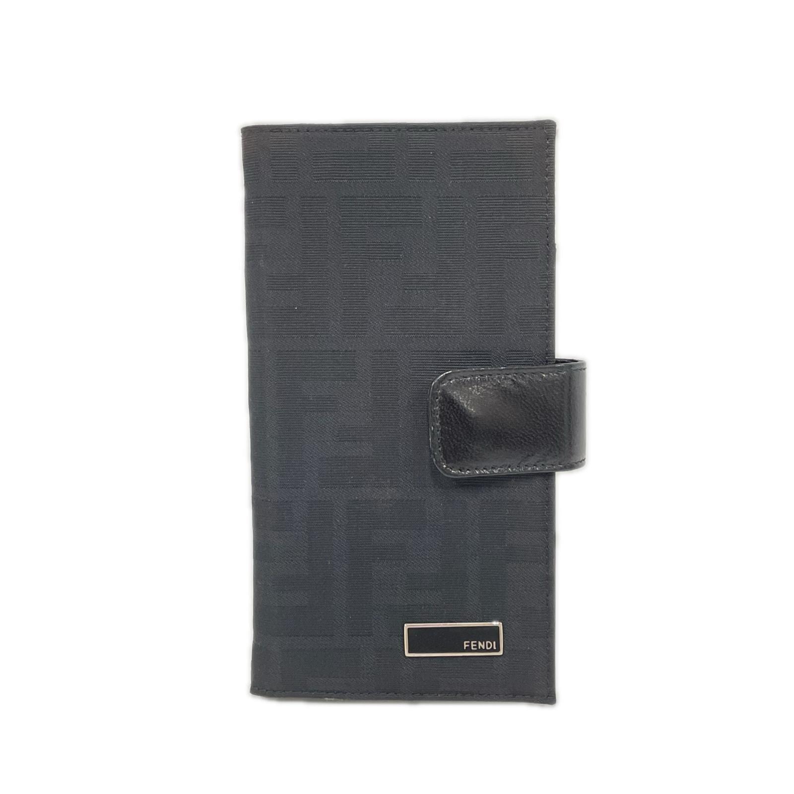 FENDI フェンディ ズッカ柄 キャンバス×レザー 長札入れ 2289-30159-099 ブラック
