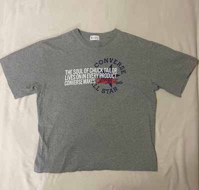 CONVERSE ALL STARロゴプリントTシャツ 3Lグレー ビッグサイズ コンバース