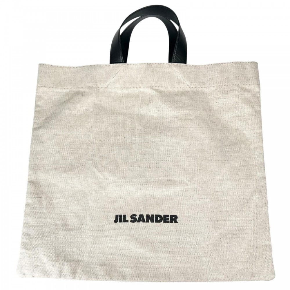 JIL SANDER ジルサンダー トートバッグ キャンバス アイボリー その他金具 メンズ【中古品】