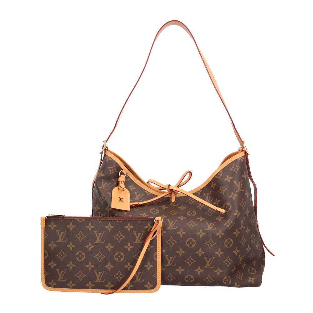 ルイヴィトン キャリーオールNM MM モノグラム ショルダーバッグ モノグラムキャンバス M46197 ブラウン レディース LOUIS VUITTON  中古