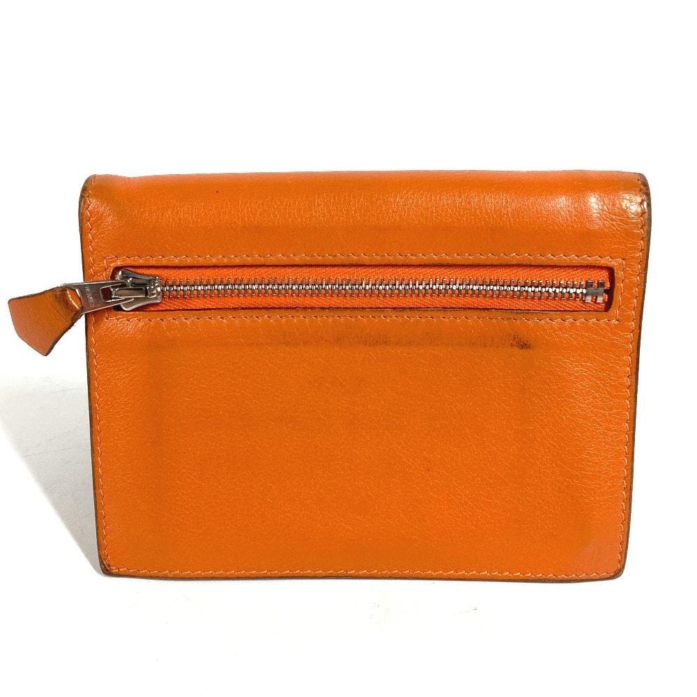 エルメス HERMES ジップザック コンパクトウォレット  2つ折り財布 スイフト L□刻 オレンジ