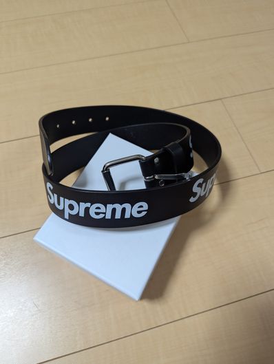 Supreme Repeat Leather Belt "Black" (22SS)