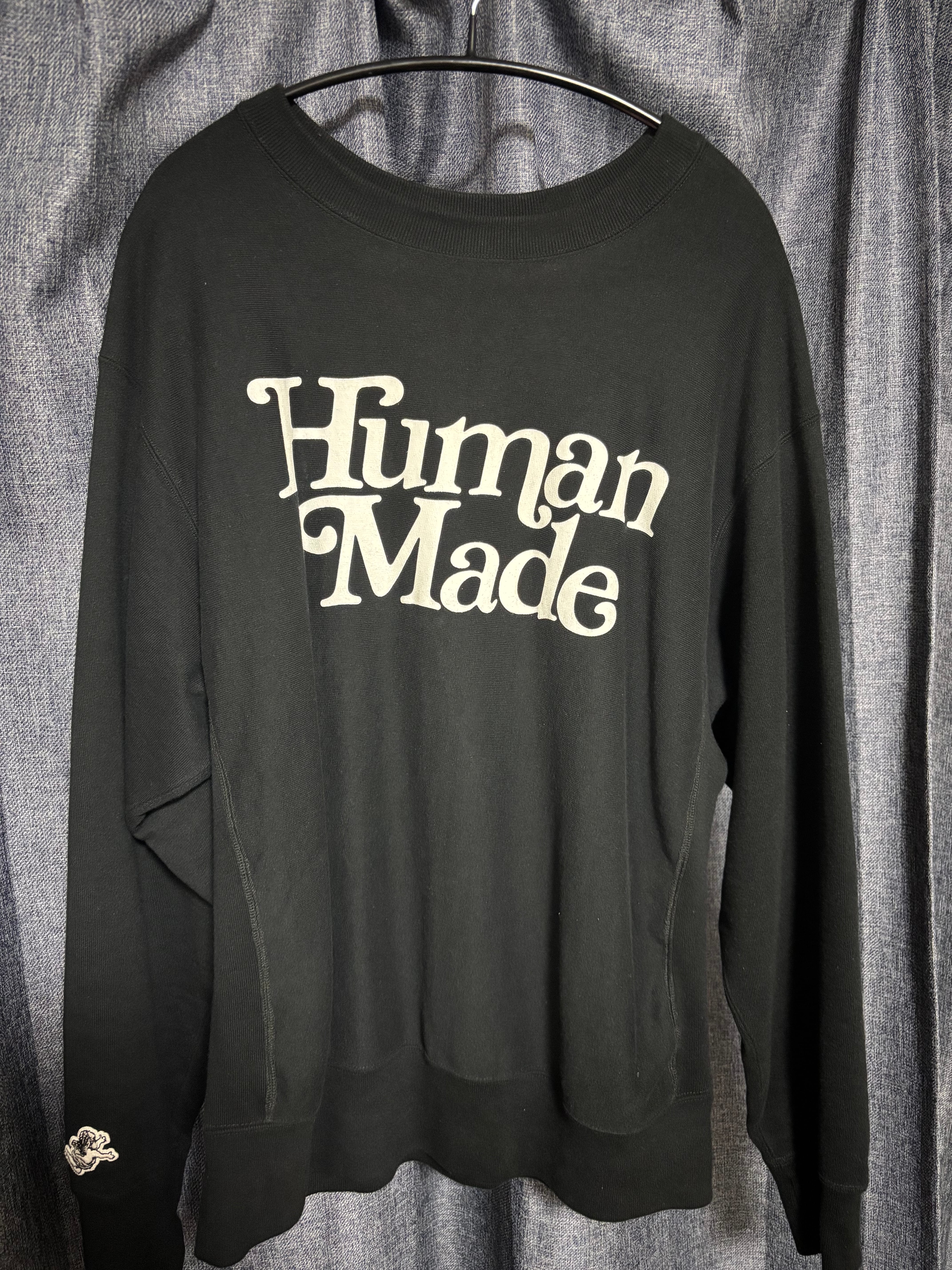 ヒューマンメイド x ガールズドントクライ クルー ネック スウェットシャツ "ブラック" / ヴェルディ