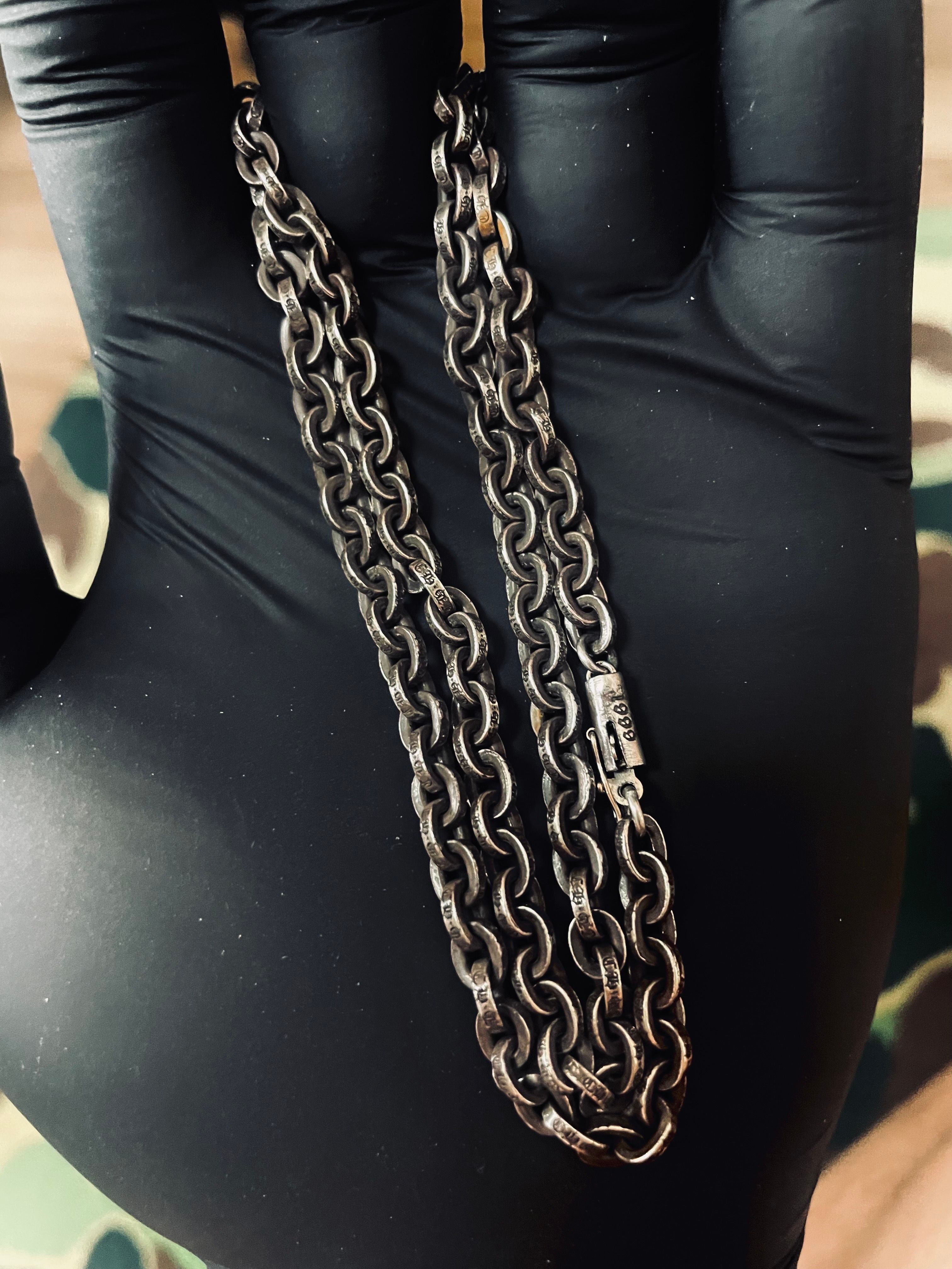 Chrome Hearts Paper Chain Necklace 45cm (18inch) "Silver"