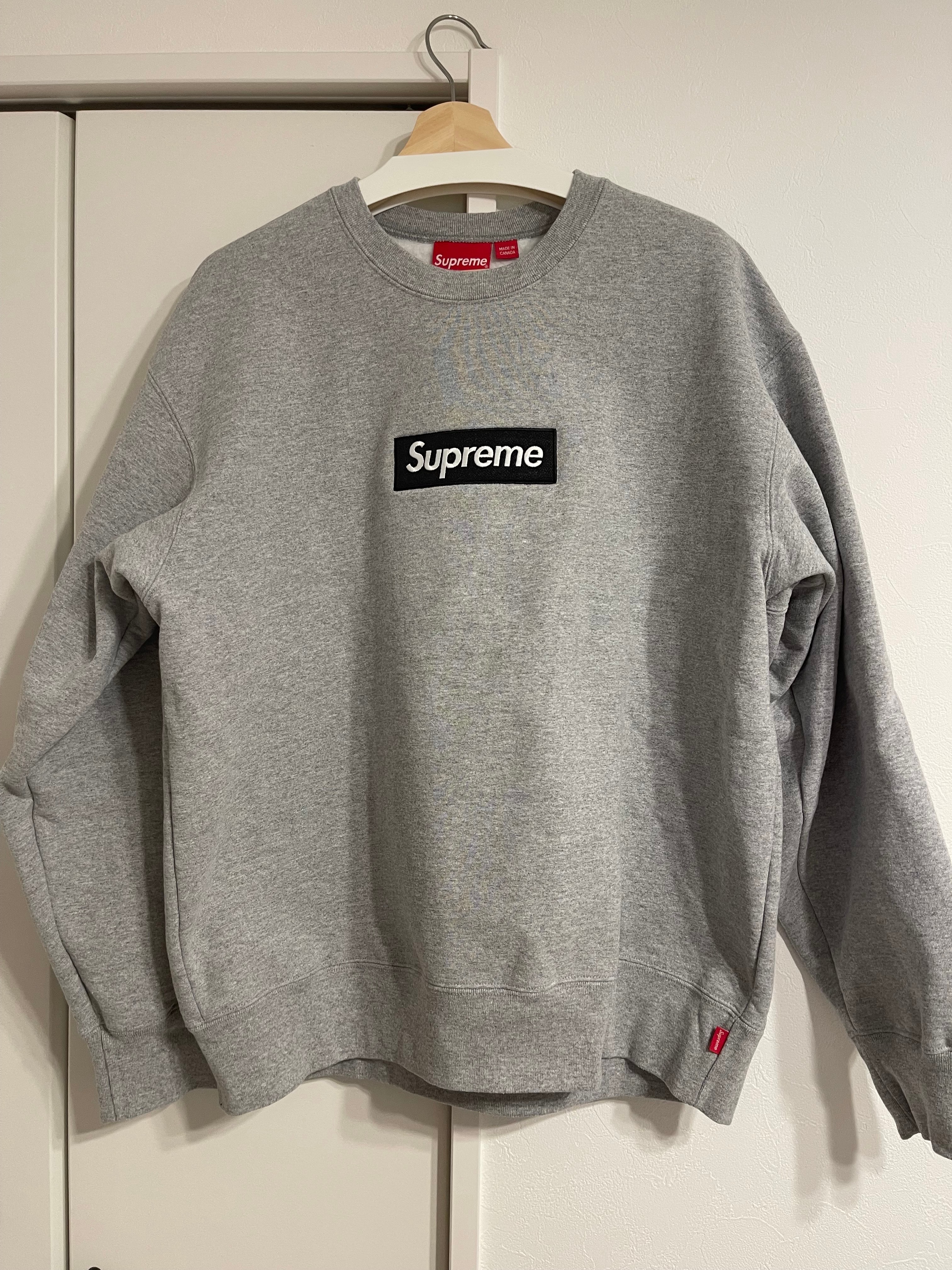 Supreme Box Logo Crewneck "Heather Grey" (22FW)