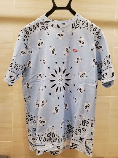 Supreme Small Box Tee "Bandana Blue"(21SS)