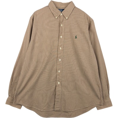 古着 ラルフローレン Ralph Lauren POLO by Ralph Lauren CUSTOM FIT 長袖 ボタンダウンチェックシャツ メンズXL相当/eaa659335