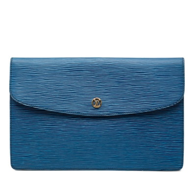 ルイ ヴィトン エピ モンテーニュ27 セカンドバッグ クラッチバッグ M52655 トレドブルー レザー レディース LOUIS VUITTON 【中古】