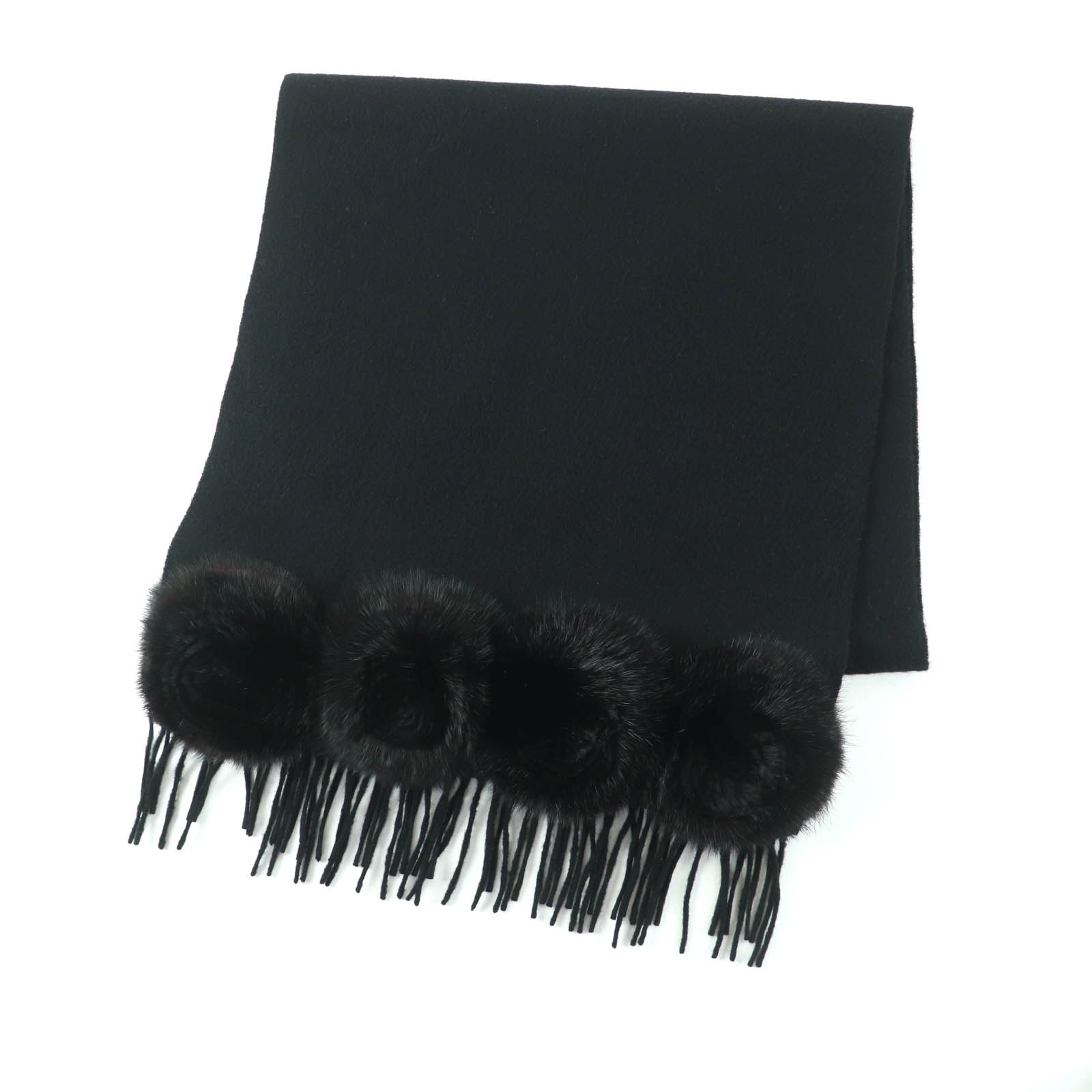 美品 フェンディ マフラー ブラック レディース