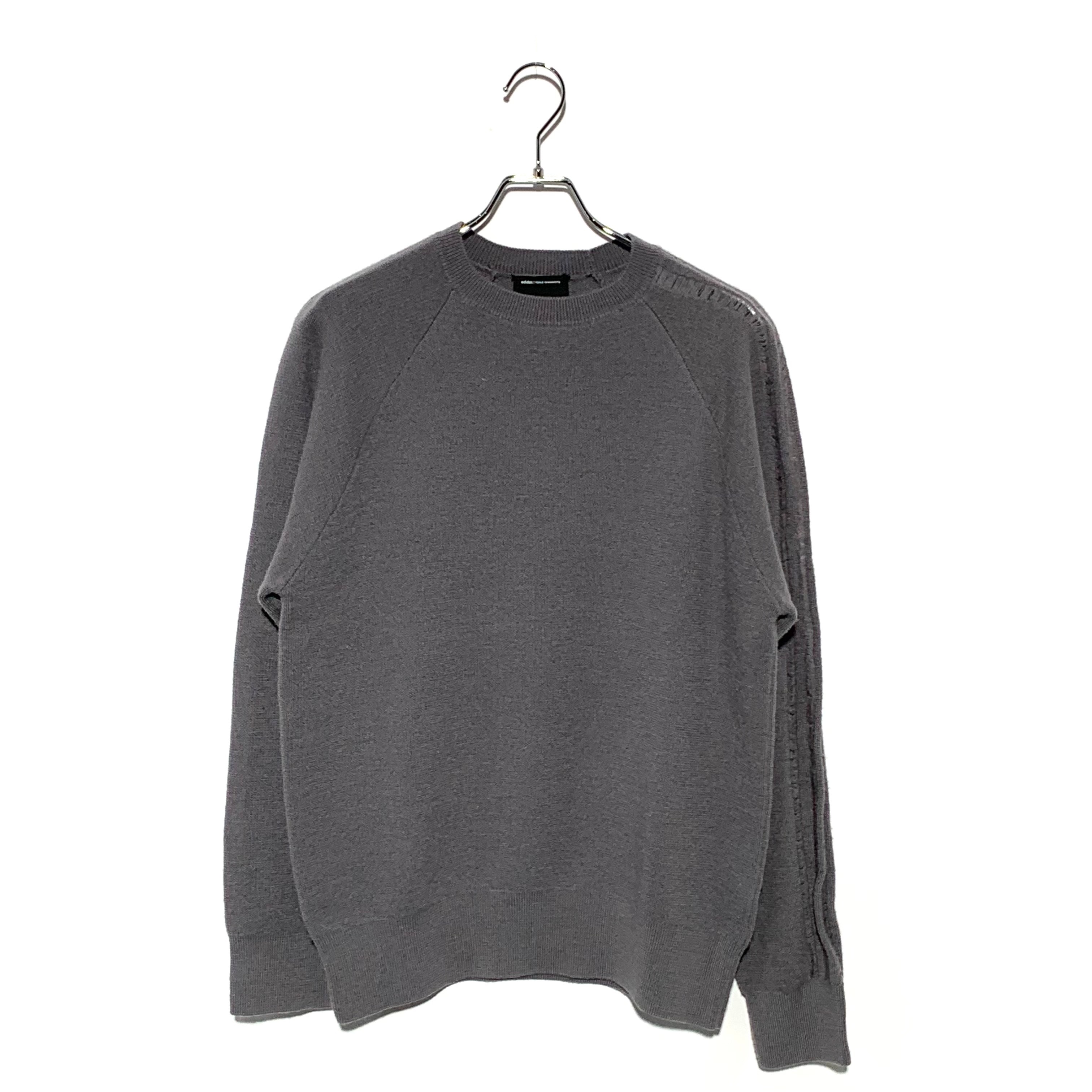 adidas Y-3 Logo Knit Crew Sweatshirt "Solid Grey"