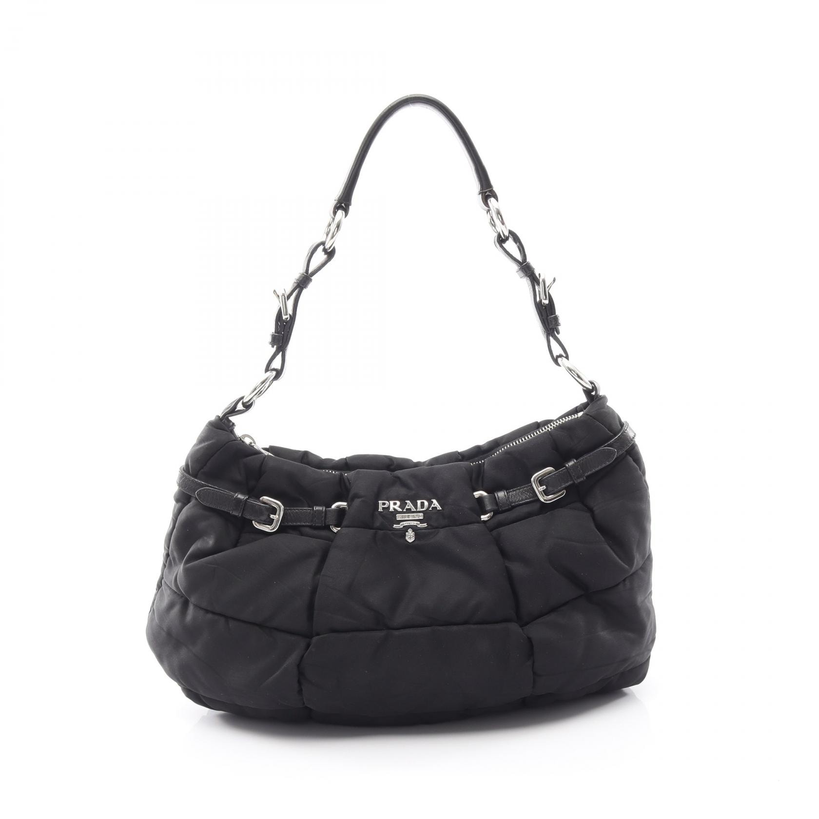 プラダ PRADA TESSUTO MICRO ショルダーバッグ バッグ ナイロン レディース ブラック系 BN1704 【中古】