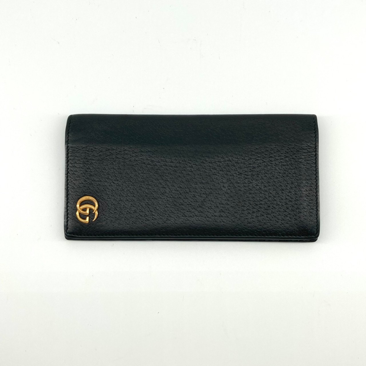 GUCCI(グッチ) GGマーモント レザー ロングウォレット 459133 長財布 ブラック