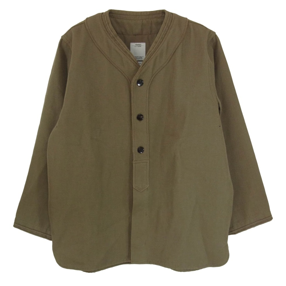 VISVIM ビズビム 長袖シャツ 17AW 0117205011027 DUGOUT SHIRT L/S ダグアウト シャツ ロングスリーブ カーキ系 2【中古】