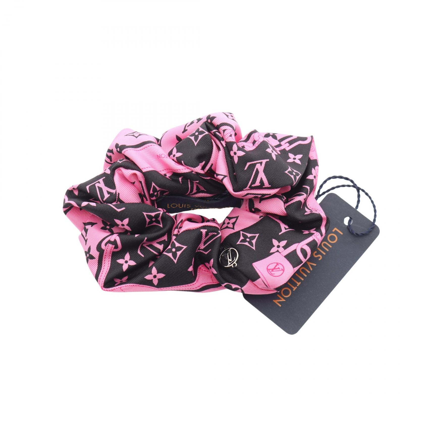 ルイ・ヴィトン LOUIS VUITTON コンフィデンシャル シュシュ 衣料品 シルク ピンク レディース ブラック系 / ピンク系 M77400 【中古】