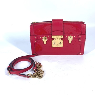 ルイヴィトン LOUIS VUITTON プティットマル M54181 モノグラムヴェルニ クラッチバッグ 2WAYバッグ カバン 斜め掛け ショルダーバッグ モノグラムヴェルニ スリーズ レッド
