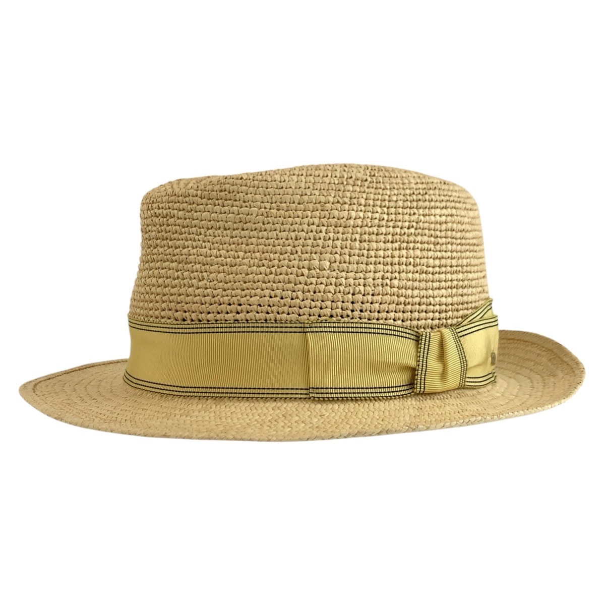 美品 HERMES エルメス サイズS ベージュ ストロー コットン/ レーヨン/ ハット 麦わら帽子 男女兼用 604136 【中古】