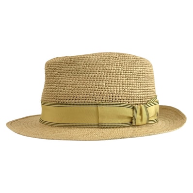 美品 HERMES エルメス サイズS ベージュ ストロー コットン/ レーヨン/ ハット 麦わら帽子 男女兼用 604136 【中古】