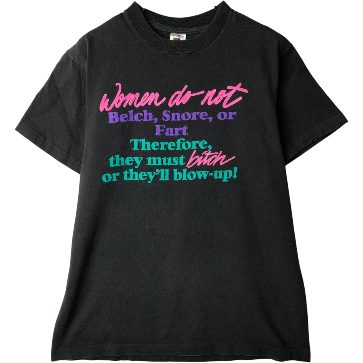 古着 90年代 フルーツオブザルーム FRUIT OF THE LOOM メッセージプリントTシャツ USA製 メンズL相当 ヴィンテージ/eaa636642