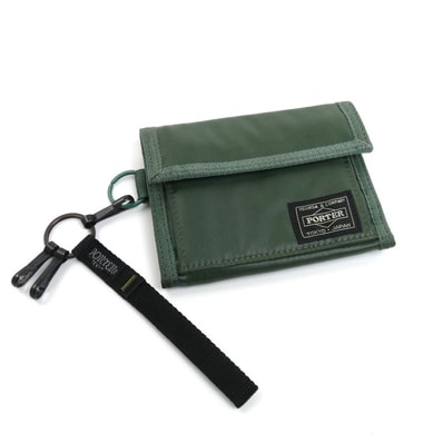 PORTER ポーター カプセルウォレット 三つ折り財布 カーキ 555-06440 メンズ【中古】【美品】