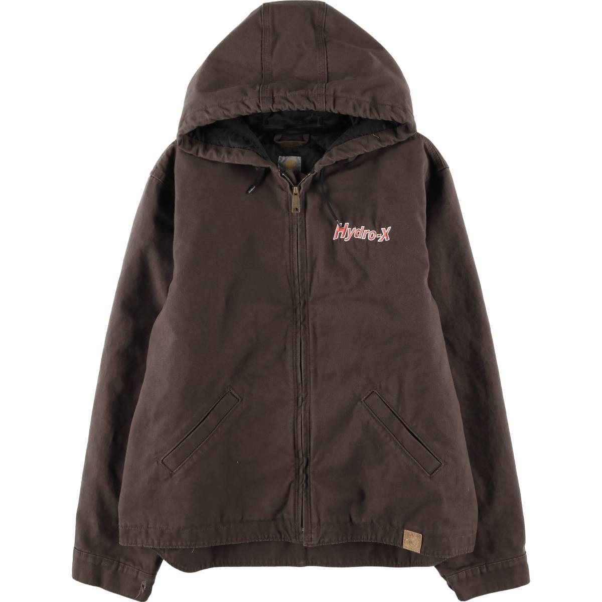 古着 カーハート Carhartt アクティブジャケット 中綿入り ダックフルジップパーカー メンズXL相当 キルティングライナー/eaa617636