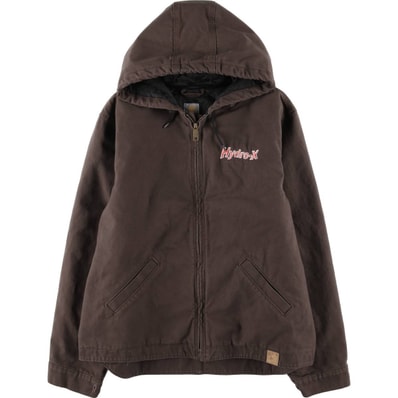 古着 カーハート Carhartt アクティブジャケット 中綿入り ダックフルジップパーカー メンズXL相当 キルティングライナー/eaa617636