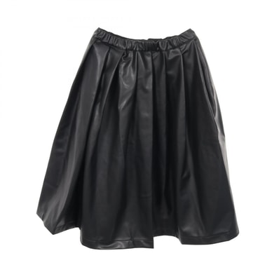 コムデギャルソン COMME des GARCONS フェイクレザー スカート 衣料品 ボトムス ポリウレタン レディース ブラック系 【中古】