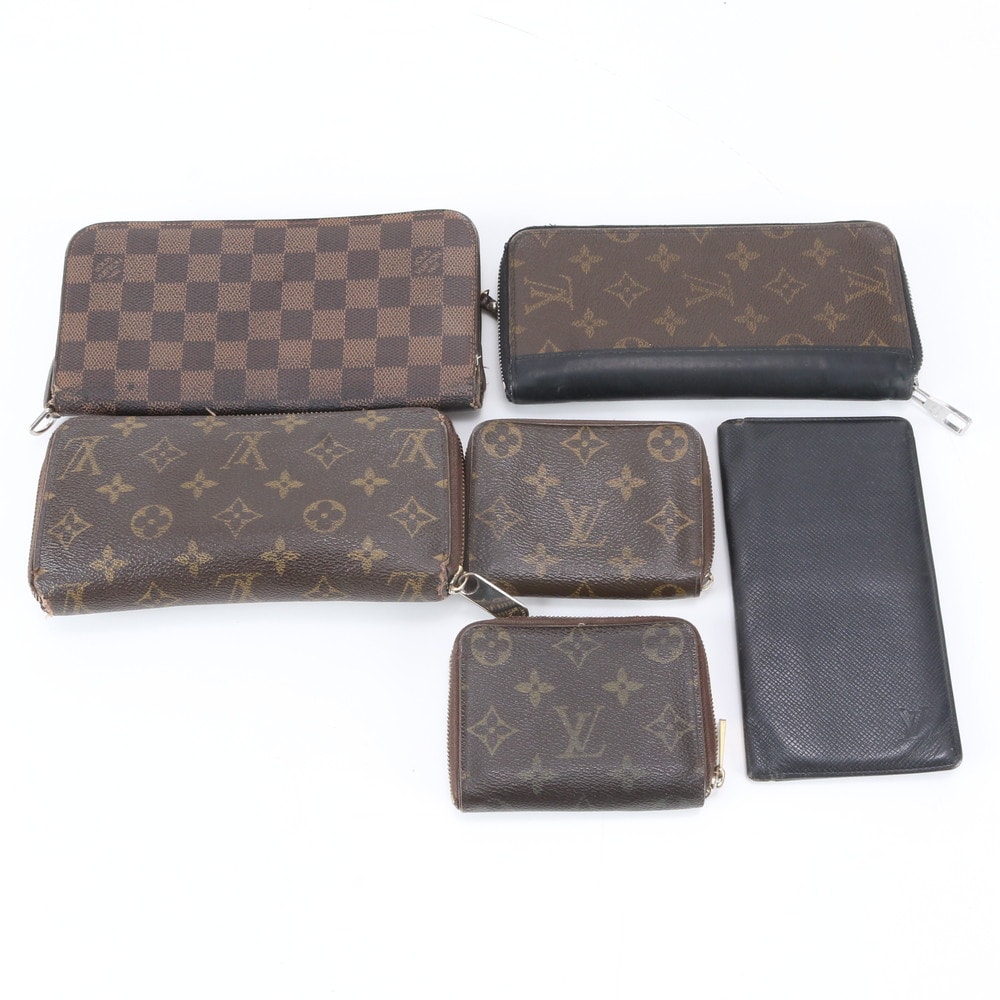 ルイヴィトン モノグラム長財布 レザー×コーティングキャンバス