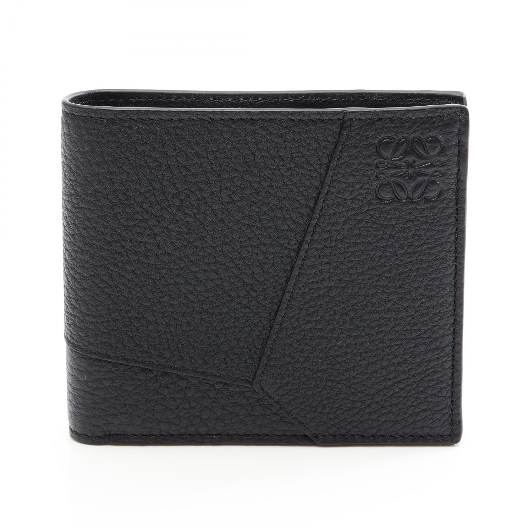 ロエベ LOEWE PUZZLE EDGE BIFOLD パズル エッジ バイフォールド 二つ折り財布 財布 レザー メンズ レディース ブラック系 C510302X231100 【新品】