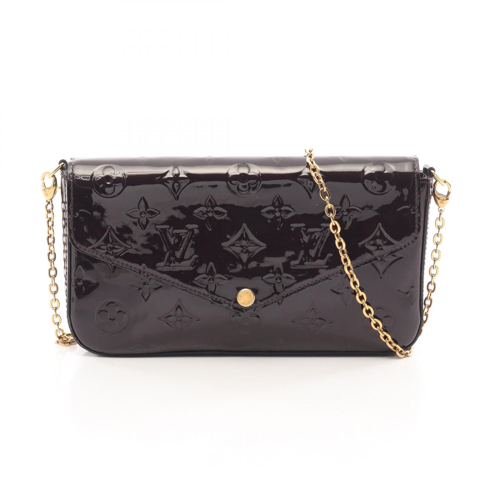 Louis Vuitton Vernis Pochette Felicie "Amarantite"