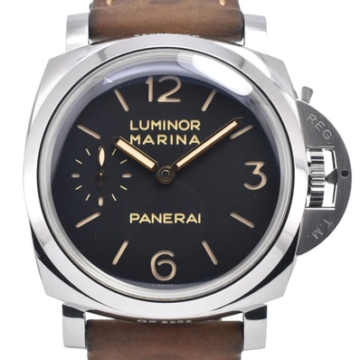 ベルト訳あり パネライ PANERAI PAM00422 ルミノール マリーナ 1950 3デイズ ブラック 手巻き メンズ 腕時計 Q#147552