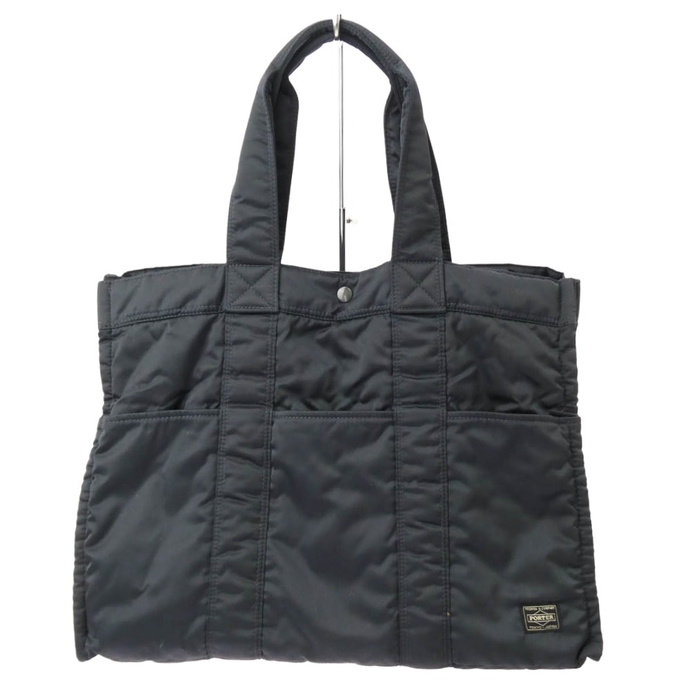 HEAD PORTER ヘッドポーター トートバッグ TANKER ORIGINAL TOTE BAG (L) タンカー トート バッグ ラージ アイアンブルー ネイビー系【中古】
