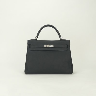 エルメス HERMES ケリー32 ケリー 32 バッグ トートバッグ トゴ ノワール noir ブラック Black 黒 シルバー金具 ハンドバッグ 内縫い V字金具
