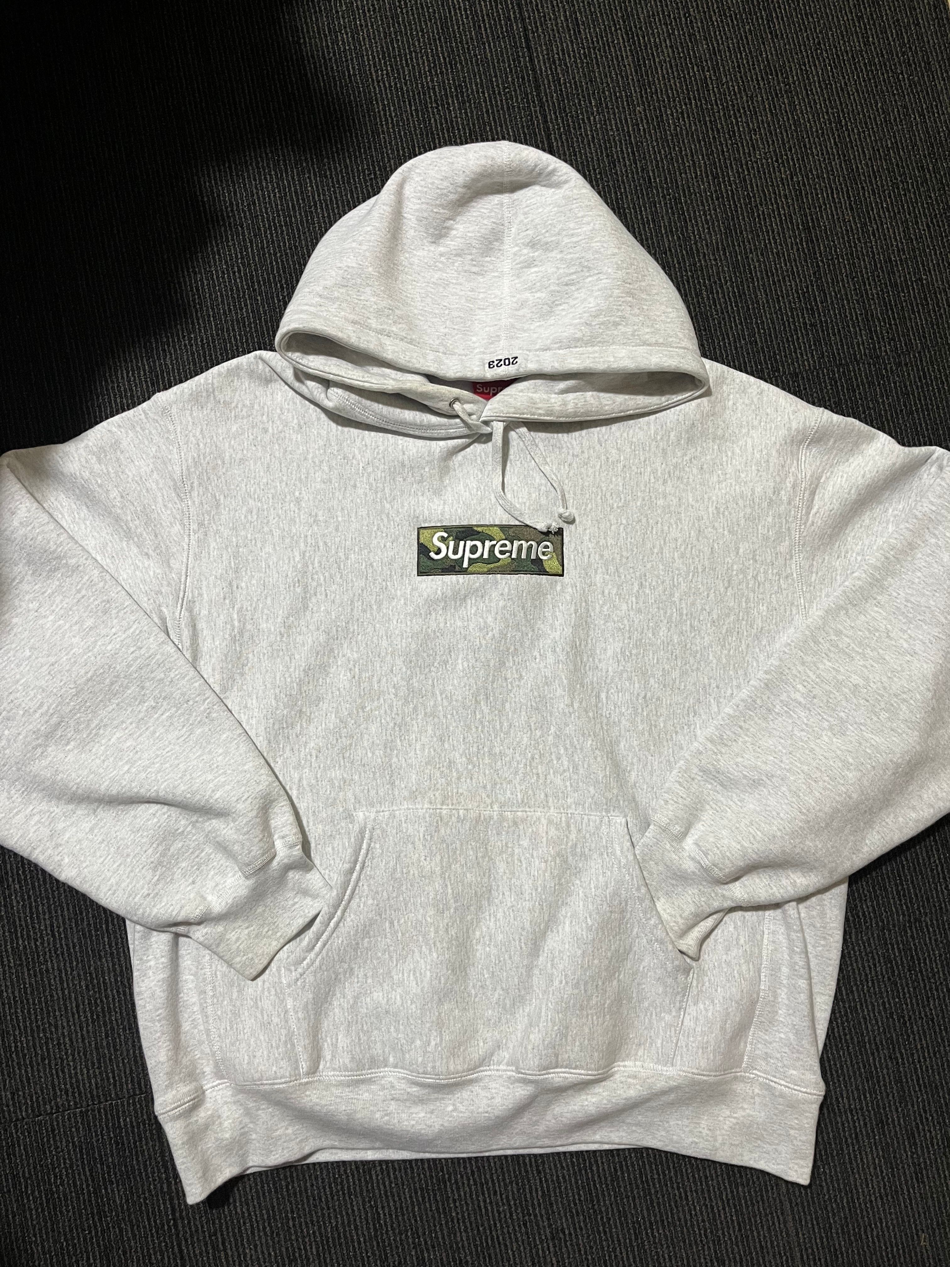 Supreme Box Logo Hooded Sweatshirt "Ash Grey" (23FW)