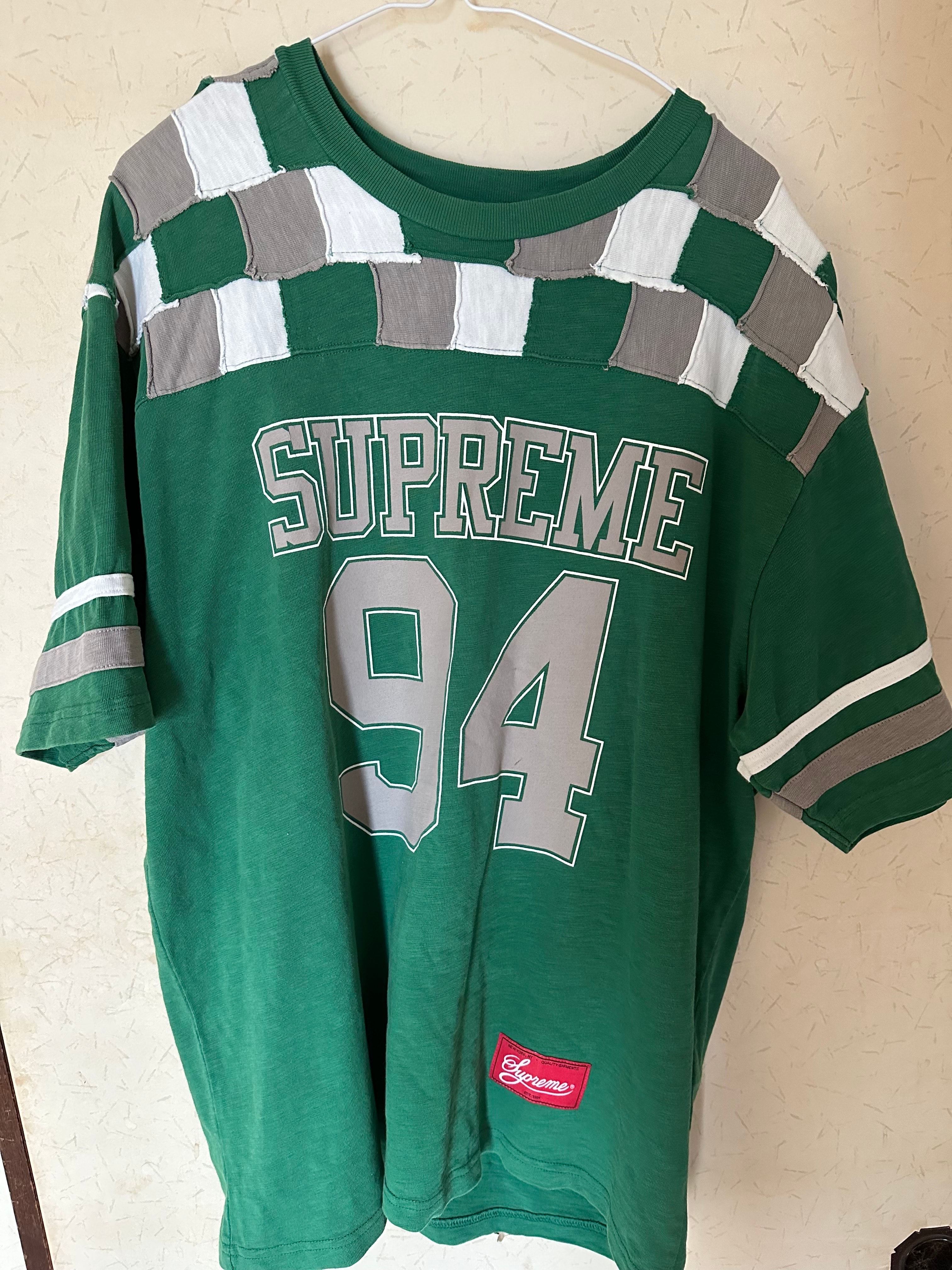 Supreme Patchwork Yoke Football Top "Green"