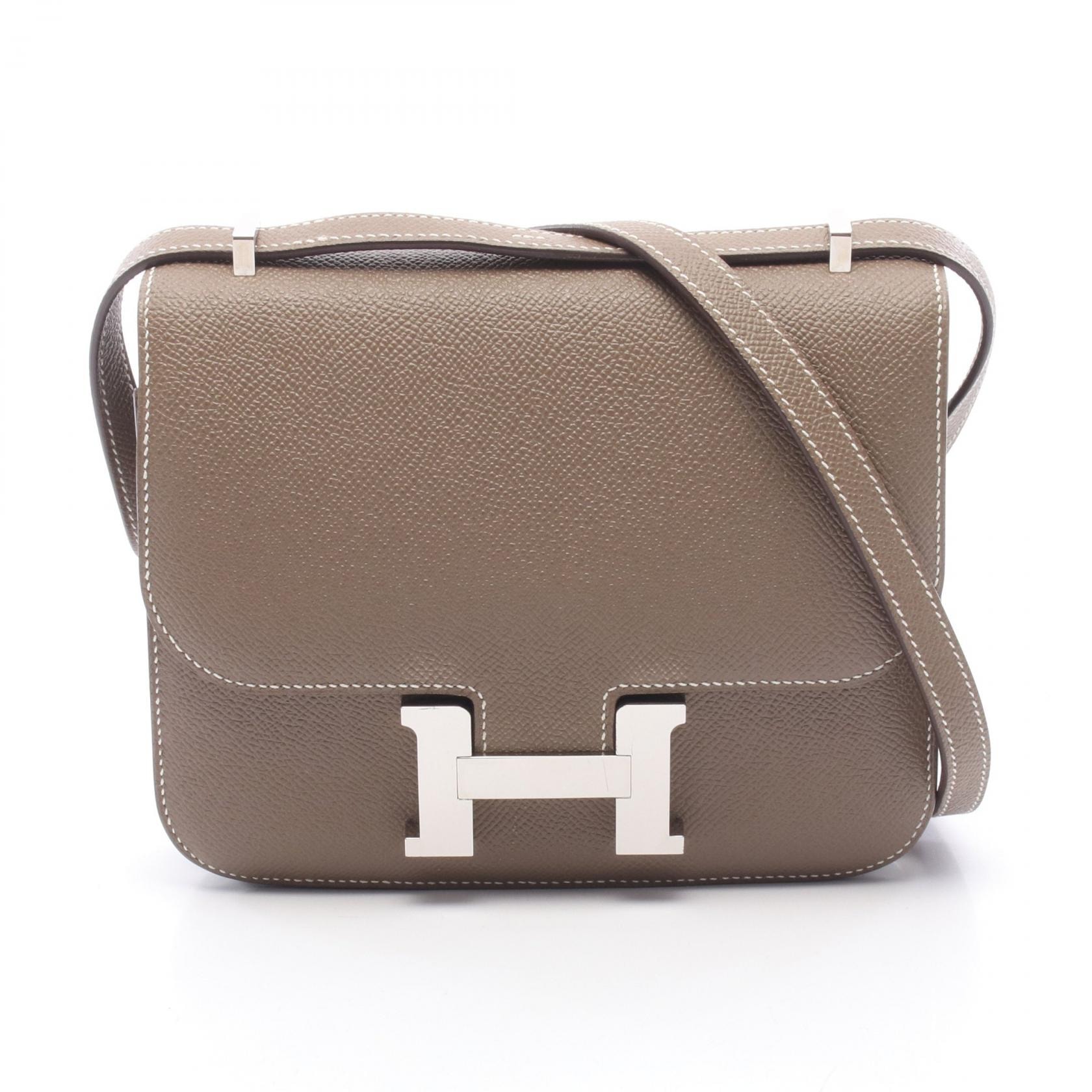 エルメス HERMES コンスタンス3 ミニ ショルダーバッグ バッグ レザー カーフ(牛革) ヴォーエプソン ヴォーエプソン エトゥープ A刻印(2017年製造) レディース グレー系 056347CK 【中古】