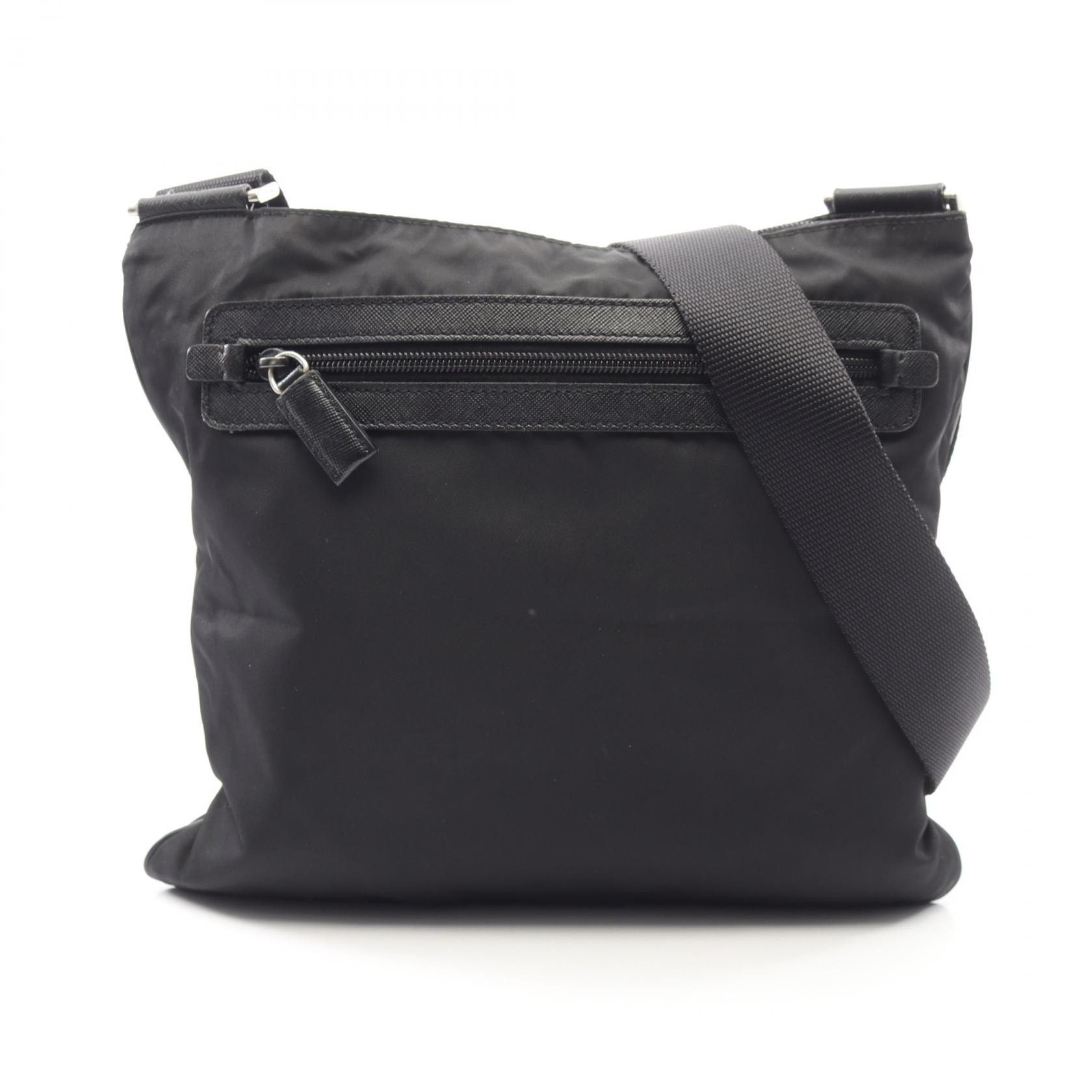 プラダ PRADA VIAGGIO ショルダーバッグ バッグ ナイロン サフィアーノレザー レディース ブラック系 VA0340 【中古】