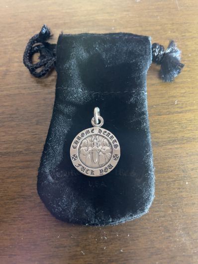 Chrome Hearts Angel Medal Charm Fuck You "Silver"